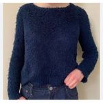 Divided  Blue Fuzzy Blouse Women's Size XS Long Sleeve Photo 0