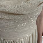 Gold Glitter Sleeveless Cross Back Dress Size XS Photo 6