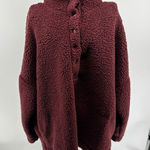 Aerie Women’s Sherpa Cozy Pullover Sweatshirt Size XXL 2X NWT Snaps Pockets Photo 0