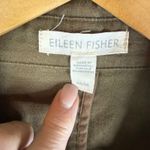 Eileen Fisher  Organic Linen Blazer Olive Green Button Front Jacket Women M Photo 2