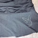  Playboy black bling bedazzled pleated mini tennis skirt Photo 2