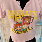 Nickelodeon Rugrats Women Short Sleeve Pink Crop Top Juniors Size Large Photo 1