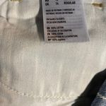 American Eagle Mom Jeans 10 Blue White Striped High Waist Ankle Denim Cotton Photo 3