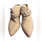 Dolce Vita Serla Braided Truffle Suede Stacked Heel Mules Size 9.5 new Tan Photo 3