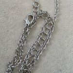 Boutique Silver Chain Necklace Poodle Dog Rhinestone Pendant Paw Print Earrings Set Photo 4