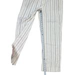 Old Navy  Size M Woman Extra High-Rise Taylor Wide-Leg Striped White Linen-Blend Photo 4