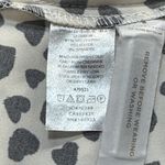 Loft White with Black Hearts Long Sleeve Flounce Dress Size Large Photo 9