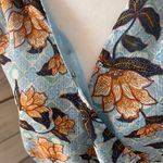 Rachel Zoe Blue Floral Cropped Sleeveless Blouse Photo 3