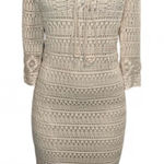 Lucy Paris  Beige Crochet Midi Dress Photo 0