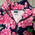 Mud Pie  Pink Floral Quarter Zip Sweatshirt Photo 2