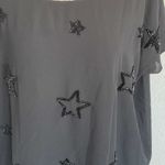 Chaser  Womens Blouse Sz XS Boxy Star Beaded Sequins Baddie Witchy Gothic Vampy Photo 6