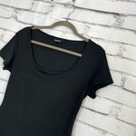 Chicme Black Ribbed Bodysuit Women’s Large Stretch Fitted One Piece Casual Chic Photo 6