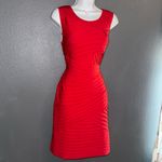 Calvin Klein  Red Holiday Christmas Pencil Sleeveless Dress Womens size Medium 8 Photo 3