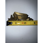 JJ Covered Bridge Brooch Pin Large Gold Tone‎ Vintage Photo 2