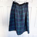 New York & Company Plus Tartan Midi Skirt in Runaway Navy Green Size 1X Photo 8