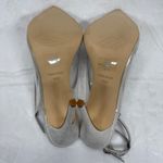 Nine West  Slingback Heels Rhinestone Pointed Toe Stiletto Silver‎ 10.5M Photo 8