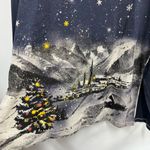 NWT Christmas tree long sleeve 1x navy graphic top Merry & Bright Photo 8