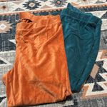 LuLaRoe Velvet Legging Set - Orange and Teal-  Photo 0