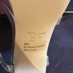 Nina  Size 8 Silver Strappy Chunk Heels Photo 10