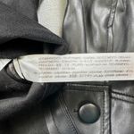 ZARA  Faux Leather Shirt Dress Womens S Black Button Down Collared Long Sleeve Photo 8