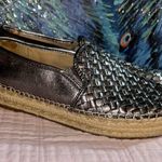 Sam Edelman  Size 7 Metallic Silver Woven Slip-On Espadrilles Photo 0