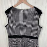 Calvin Klein Black White Houndstooth Mesh Sheath Dress Women's Plus Size 16W Photo 7