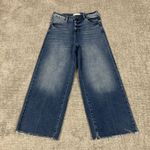 Bohme Jeans Womens 26 High Rise Wide Leg Cropped Blue Denim Medium Wash Stretch Photo 0