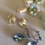 Lot Of 5 Costume Earrings Clip On Clipons Variety Photo 4