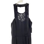 New Want and Need Womens Jumpsuit Medium Black Sleeveless Lace Lined Sheer Photo 1