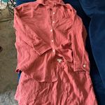 Vitamin A  Pink Button Down Shirt & shorts sz M Photo 4