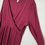 Old Navy burgundy wine red v-neck long sleeve Knee Length Casual dress xxl Photo 3