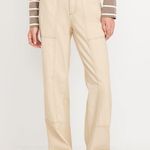 Old Navy NWT Women’s Utility Straight High Rise In Natural Beige Size 14 Photo 0