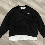 Graphic Black Oversized Crewneck Sweatshirt Photo 3