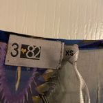 Three Eighty Two NWT  Smocked Fairy Flutter Sleeve Peacock Mini Dress Size XS Photo 5