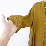 Lisa Bayne linen Blend Oversized Pinstriped Tunic Dress in Green Yellow Size L Photo 2