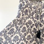 En Crême En Creme Flutter Sleeve Boho Tassel Tunic Rayon Size Medium Stevie Nicks Vibes M Photo 2