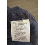 Allen Allen  Navy 100% Linen‎ Wide Leg Pull On Lagenlook Pants Size XL Crop Photo 6