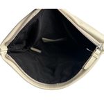 Kenneth Cole  Reaction Fold Over Purse Handbag Crossbody Faux Leather Tan Cream Photo 3