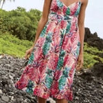 J.Crew Pineapple Tropical Resort Summer Dress Bloggers Favorite Size 14 Large Photo 0