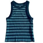 Aerie  Women’s Tank Top Set Blue Striped White Ribbed Knit Sleeveless Size Small Photo 2