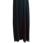 Lulus NWT  Chiffon Sleeveless Highneck Key Hole Back Side Slit Maxi Dress M Green Photo 7
