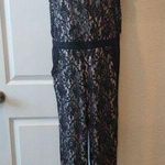 Jessica Simpson V-neck Side Pockets Lace Jumpsuit Straight-Leg Romper Photo 0