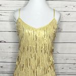 Zeagoo NWT Gold Dripping Sequins Tank Top Size Large Photo 8