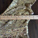 Jovani Dolce Silk Gold Sequin Mini Dress Size 12 Bubble Hem Skirt Cocktail Photo 5