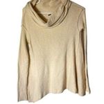 Free People Cream Peachy Long Sleeve Cowl Turtleneck Sweater Oversized XS Photo 0