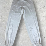 Michelle Mason  Silk Charmeuse‎ Tapered Banded Open Side Slit Trousers Sz 0 Photo 0