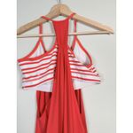Lululemon  No Limits Tank too‎ Love Red Twin Stripe Size 10 Yoga Athleisure Top Photo 3