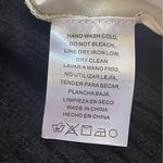 Jacquie The Label black wool blend cable knit sweater with white silk under Sz M Size M Photo 15