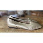 Capezio "Jenny" Gold Genuine Leather Classic Loafers Flats For Women Size 8.5 Photo 2