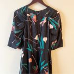Rebecca Taylor 3/4 SLEEVE BOTANICAL BLOOM SILK-BLEND DRESS SIZE 6 $395 Photo 10